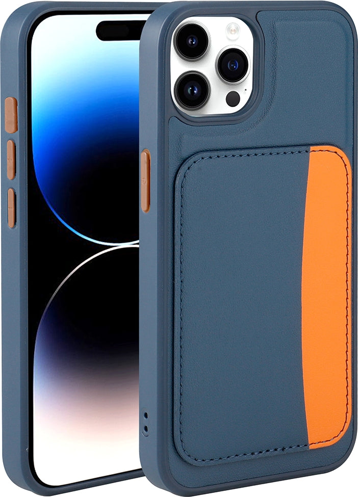 Rengareng iPhone 14 Pro Max Kılıf Kartlıklı Zore X-Kart Silikon Kapak - Siyah