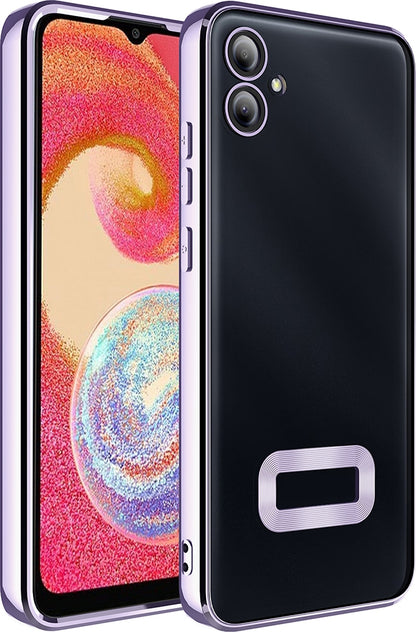 Rengareng Galaxy A07 Kılıf Kamera Korumalı Logo Gösteren Zore Omega Kapak - Lila