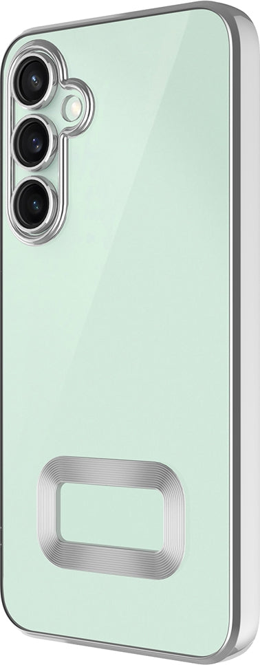 Rengareng Galaxy S25 Fe Kılıf Kamera Korumalı Logo Gösteren Zore Omega Kapak - Siyah