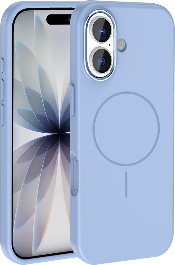 Rengareng iPhone 17 Kılıf M-Safe Şarj Özellikli Metal Kamera Çerçeveli Mnc Edi Silikon Kapak - Turuncu