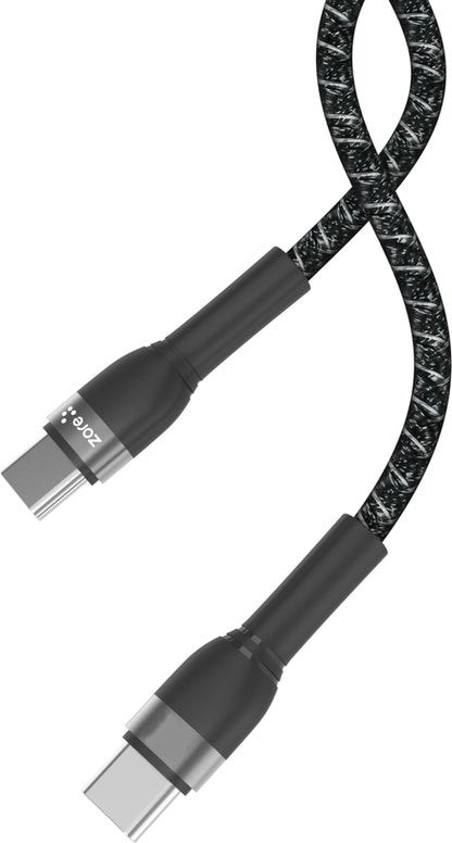 Rengareng Siyah Shira Serisi Type-C To Type-C Pd Kablo 1 Metre