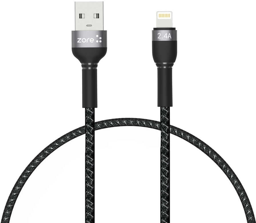Rengareng Siyah Shira Serisi Lightning USB Kablo 30 cm