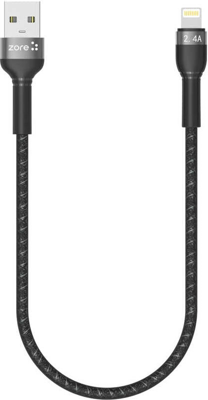 Rengareng Siyah Shira Serisi Lightning USB Kablo 30 cm