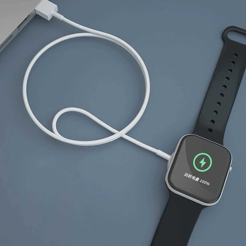 Rengareng Beyaz Apple Watch USB Şarj Kablosu