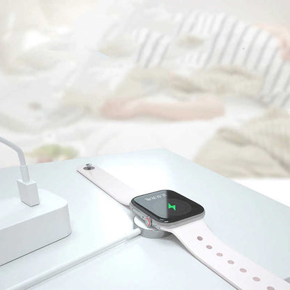 Rengareng Beyaz Apple Watch USB Şarj Kablosu
