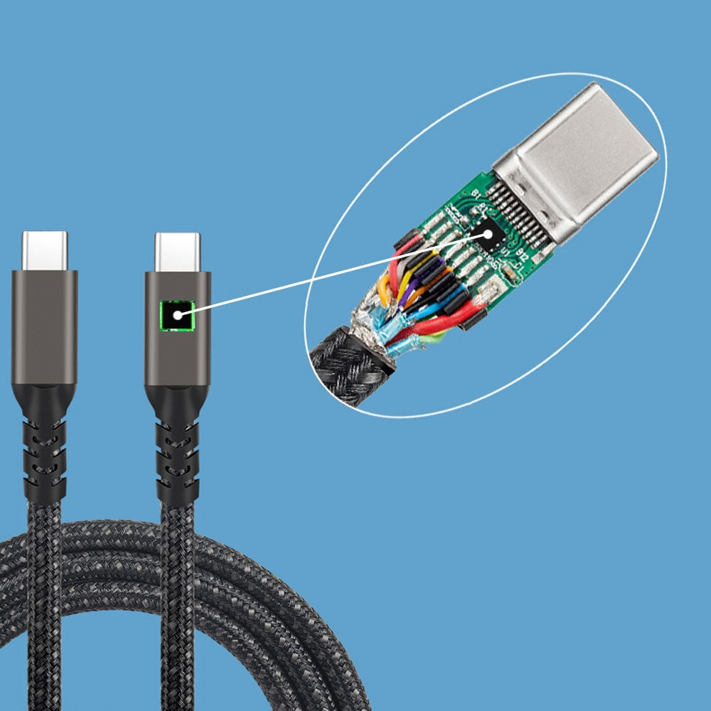 Rengareng Siyah 2.jenerasyon Type-C To Type-C Usb3.2 Pd Data Kablosu 100W 20GBPS 4K@60Hz 0.5 Metre
