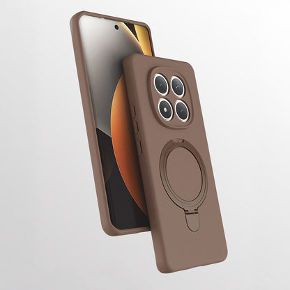 Rengareng Redmi Note 15 Pro Plus Kılıf M-Safe Şarj Özellikli Standlı Zore Samara Kapak - Desert Gold