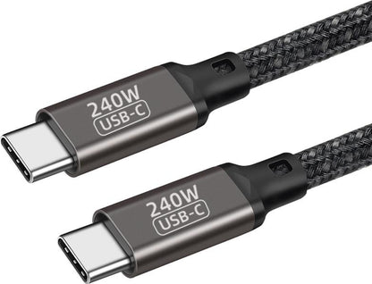 Rengareng Siyah QG02 Type-C To Type-C Pd3.1 Data Kablosu 240W 480MBPS 1.5 Metre