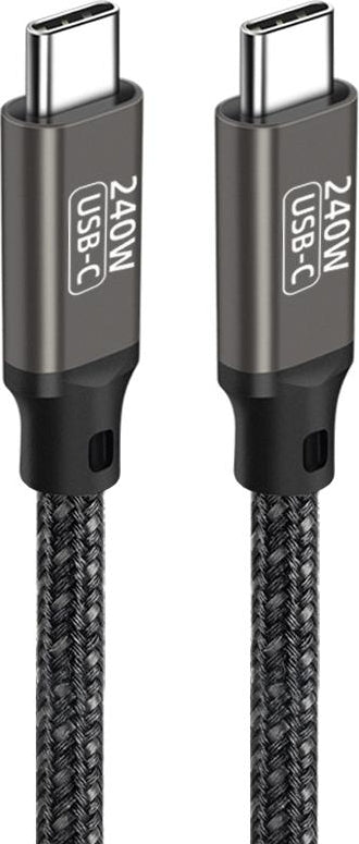 Rengareng Siyah QG02 Type-C To Type-C Pd3.1 Data Kablosu 240W 480MBPS 1.5 Metre