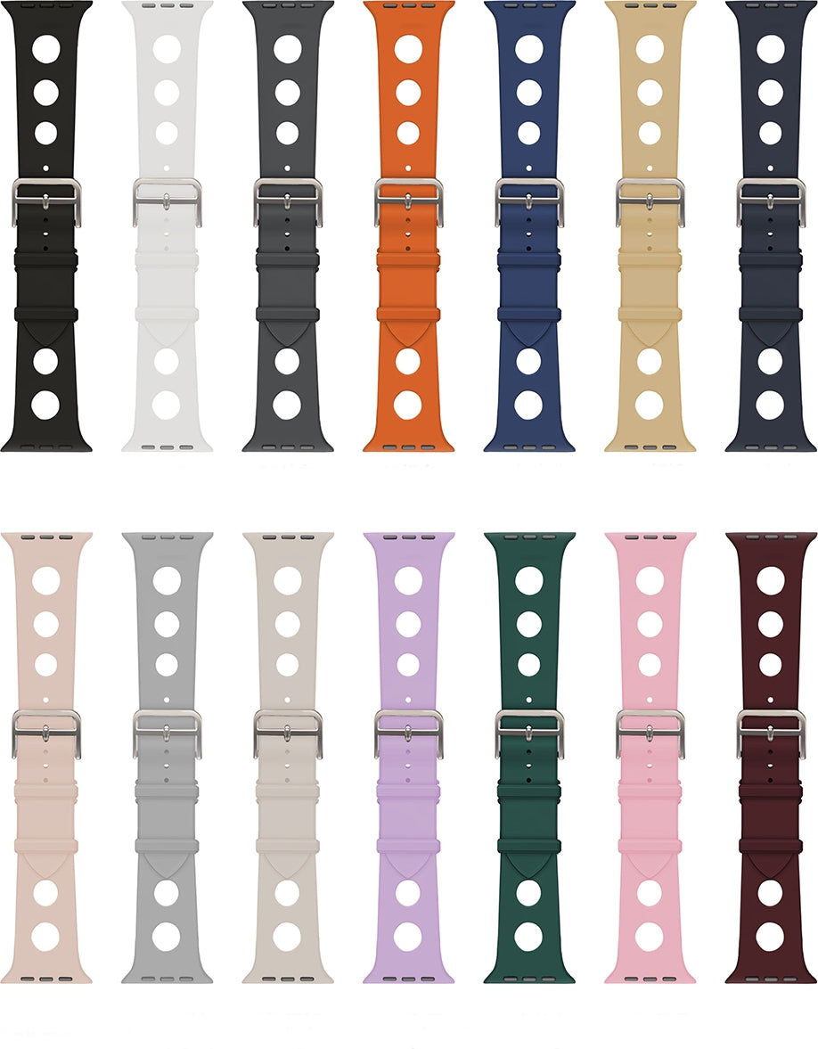 Rengareng Watch 38MM Delikli Tasarım Zore KRD-147 Silikon Kordon - Midnight