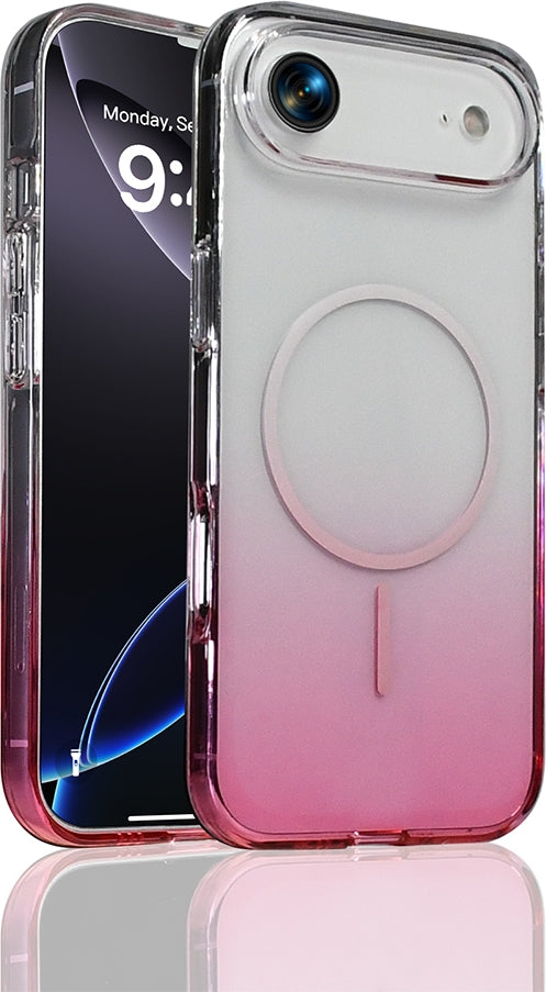 Rengareng iPhone 17 Air Kılıf M-Safe Şarj Özellikli Zore Septik Silikon Kapak - Siyah