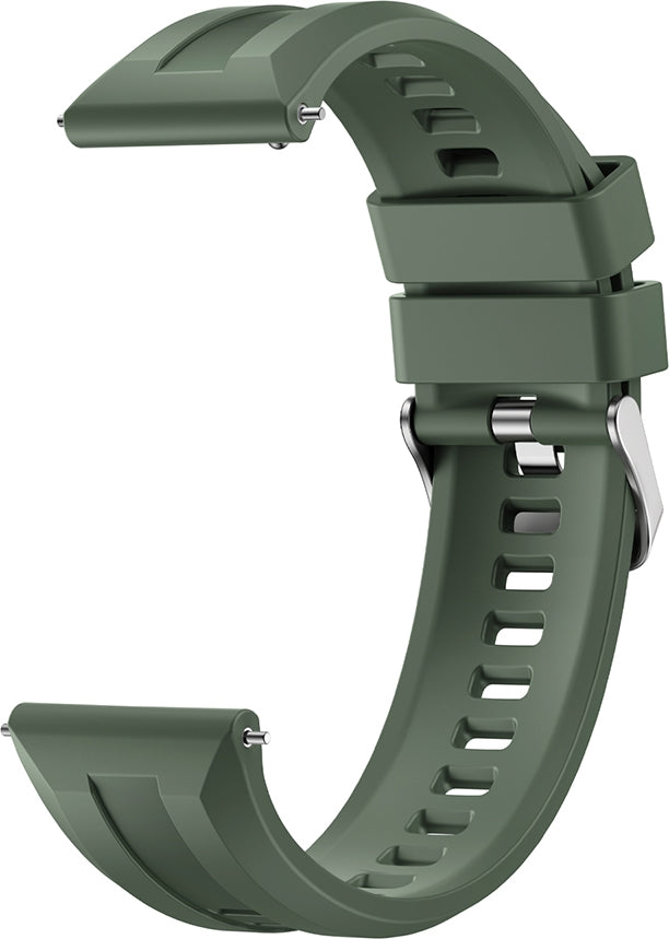 Rengareng Amazfit Gtr 47MM Zore KRD-148 22MM Silikon Kordon - Koyu Yeşil