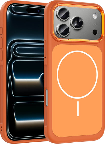 Rengareng iPhone 17 Pro Max Kılıf M-Safe Şarj Özellikli Metal Kamera Çerçeveli Mnc Sanremo Silikon Kapak - Tu