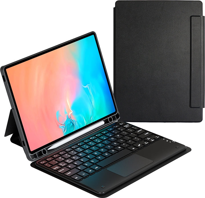 Rengareng Galaxy Tab S9 Fe Zore Border Keyboard Bluetooh Bağlantılı Standlı Klavyeli Tablet Kılıfı - Siyah