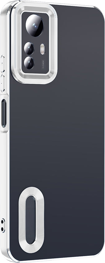 Rengareng Redmi Note 12S Kılıf Kamera Korumalı Logo Gösteren Zore Omega Kapak - Lacivert