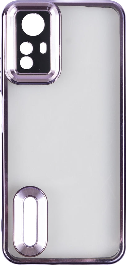 Rengareng Redmi Note 12S Kılıf Kamera Korumalı Logo Gösteren Zore Omega Kapak - Lila