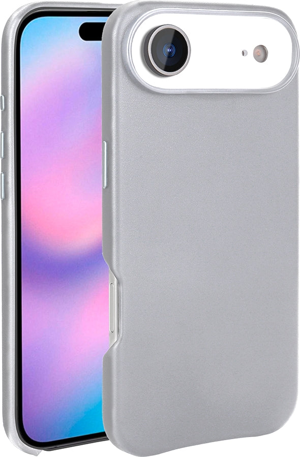 Rengareng iPhone 17 Air Kılıf M-Safe Şarj Özellikli Pu Deri Görünümlü Mnc Kupra Kapak - Gri