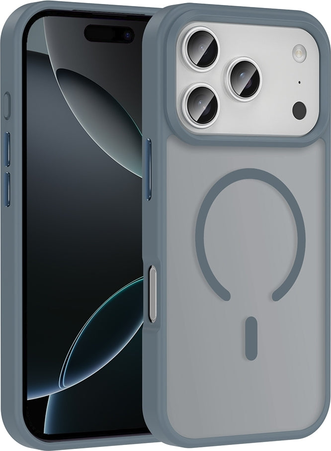 Rengareng iPhone 17 Pro Kılıf M-Safe Şarj Özellikli Mat Arka Yüzey Mnc Sio Kapak - Desert Titanyum
