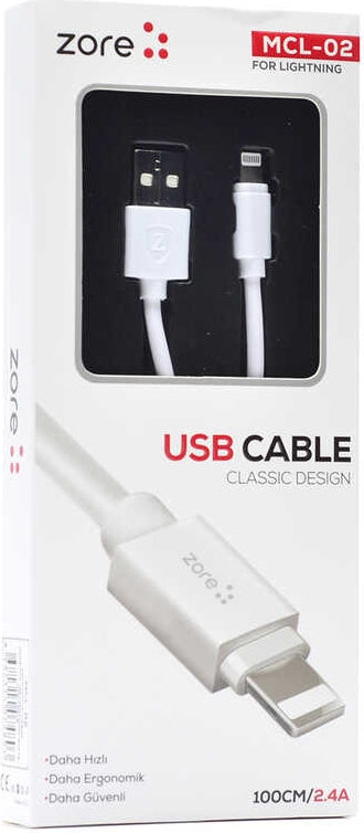 Rengareng Beyaz Mcl-02 Lightning USB Kablo