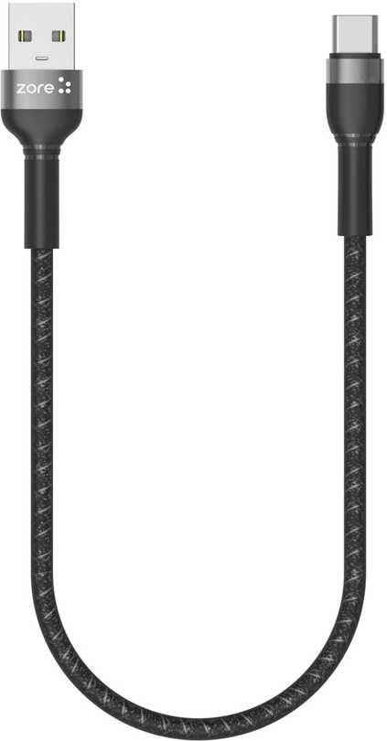 Rengareng Siyah Shira Serisi Type-C USB Kablo 30 cm