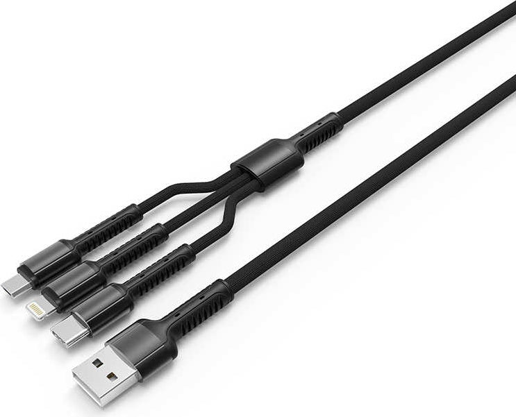 Rengareng Siyah LC93 3 In 1 USB Kablo