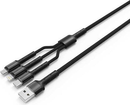 Rengareng Siyah LC93 3 In 1 USB Kablo