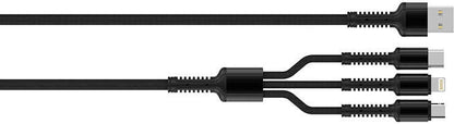 Rengareng Siyah LC93 3 In 1 USB Kablo