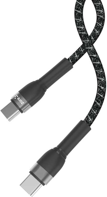 Rengareng Siyah Shira Serisi Type-C To Type-C Pd Kablo 30 cm