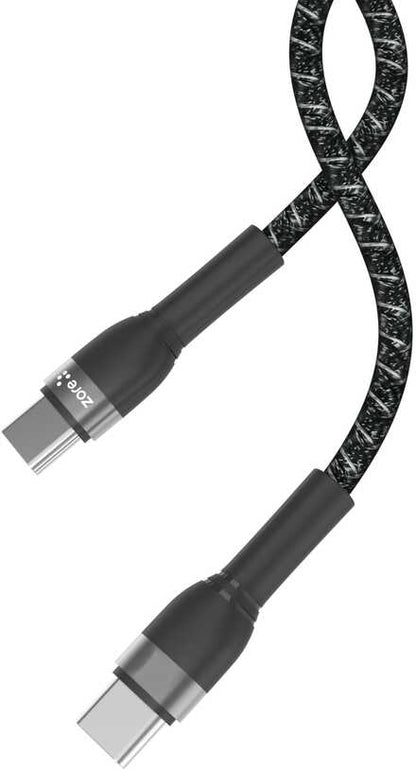 Rengareng Siyah Shira Serisi Type-C To Type-C Pd Kablo 30 cm