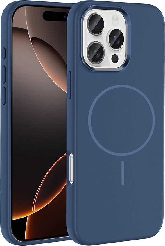 Rengareng iPhone 16 Pro Max Kılıf M-Safe Şarj Özellikli Metal Kamera Çerçeveli Zore Edi Silikon Kapak - Lacive