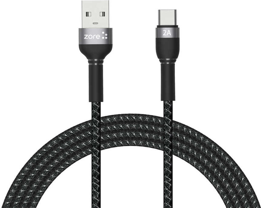 Rengareng Siyah Shira Serisi Type-C USB Kablo 2 Metre