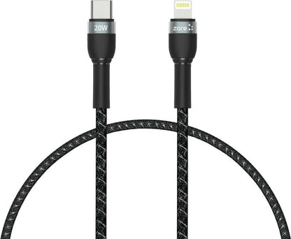 Rengareng Siyah Shira Serisi Type-C To Lightning Pd Kablo 30 cm