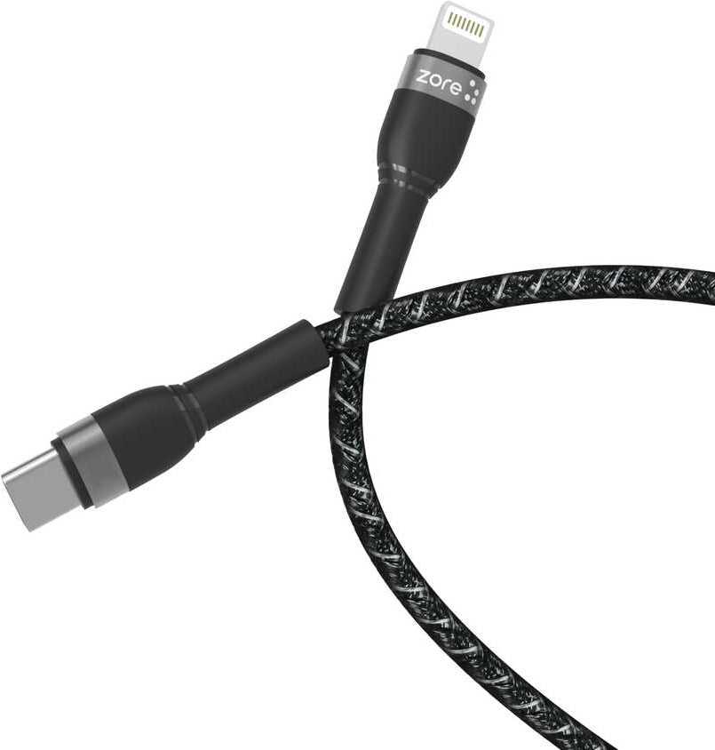 Rengareng Siyah Shira Serisi Type-C To Lightning Pd Kablo 30 cm