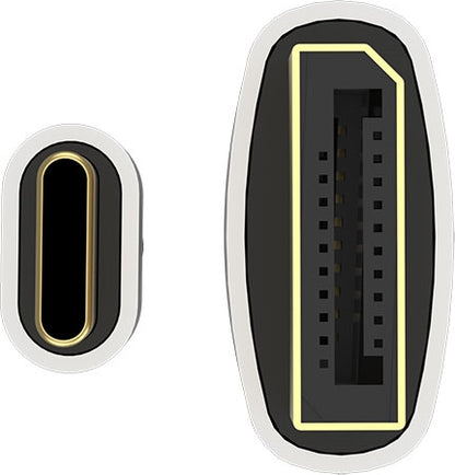 Rengareng Gri QG08 8k 60 Hz Görüntü Kalitesi Type-C To Display Port Kablo 1.8m