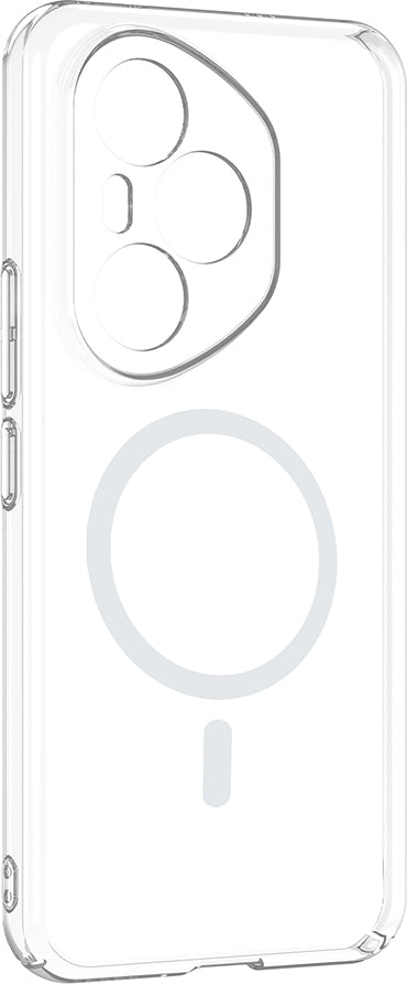 Rengareng Honor 400 Pro Kamera Korumalı M-Safe Şarj Özellikli Şeffaf Zore London Silikon Kapak - Şeffaf