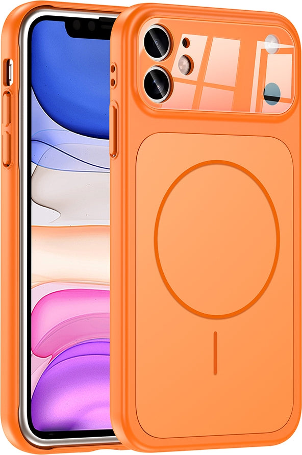 Rengareng iPhone 11 Kılıf Zore M-Safe Şarj Özellikli Kamera Korumalı Formen Kapak - Gri