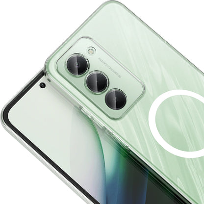 Rengareng Redmi 15 Kamera Korumalı M-Safe Şarj Özellikli Şeffaf Zore London Silikon Kapak - Şeffaf