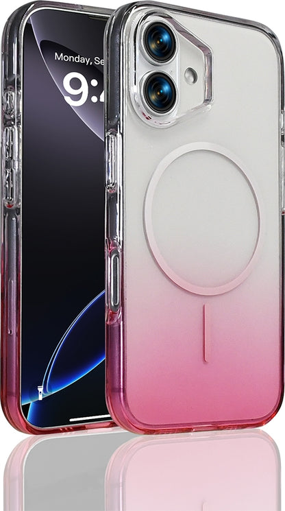 Rengareng iPhone 17 Kılıf M-Safe Şarj Özellikli Zore Septik Silikon Kapak - Pembe
