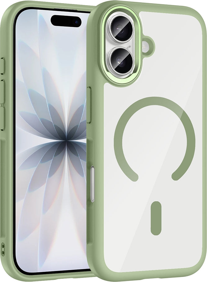 Rengareng iPhone 17 Kılıf M-Safe Şarj Özellikli Metal Kamera Çerçeveli Zore Tiko Kapak - Lila