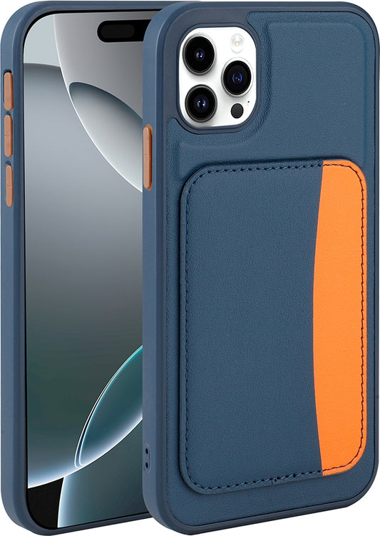 Rengareng iPhone 11 Kılıf Kartlıklı Zore X-Kart Silikon Kapak - Lacivert