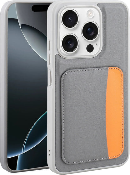 Rengareng Redmi 15C Kılıf Kartlıklı Zore X-Kart Silikon Kapak - Turuncu