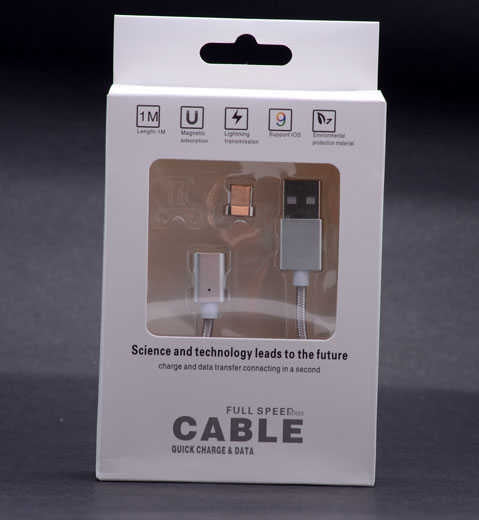 Rengareng Gri Type-C Mıknatıslı USB Kablo