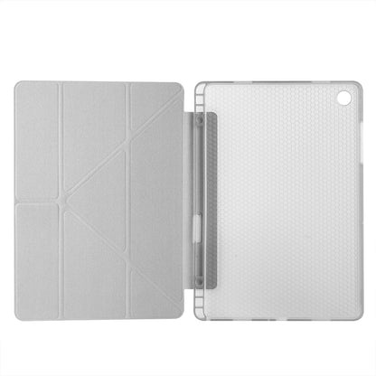 Rengareng Galaxy Tab A11 Plus Kılıf Zore Tri Folding Kalem Bölmeli Standlı Kılıf - Lacivert
