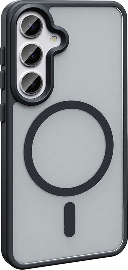 Rengareng Galaxy S25 Plus Kılıf M-Safe Şarj Özellikli Mat Arka Yüzey Mnc Sio Kapak - Rose Gold