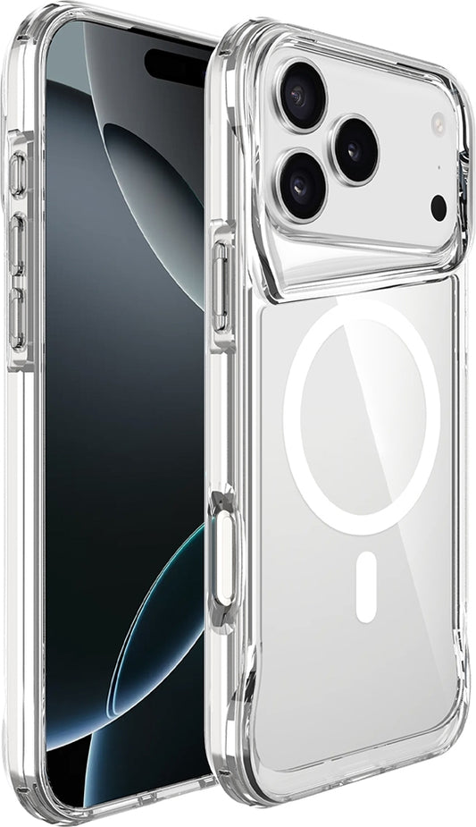 Rengareng iPhone 17 Pro Kılıf Mnc M-Safe Şarj Özellikli T-Max M-Safe Kapak - Şeffaf