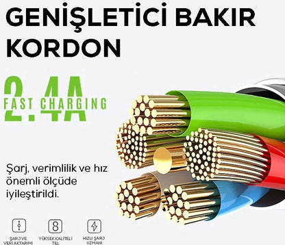 Rengareng Beyaz LS32 Type-C USB Kablo