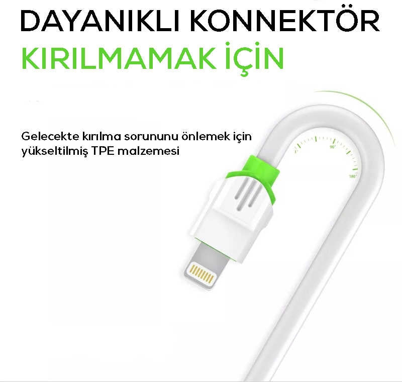 Rengareng Beyaz LS32 Type-C USB Kablo