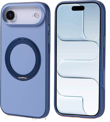 Rengareng iPhone 17 Air Kılıf M-Safe Şarj Özellikli Standlı Mnc Proton Silikon Kapak - Lacivert