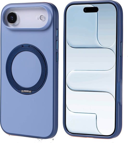 Rengareng iPhone 17 Air Kılıf M-Safe Şarj Özellikli Standlı Mnc Proton Silikon Kapak - Lacivert