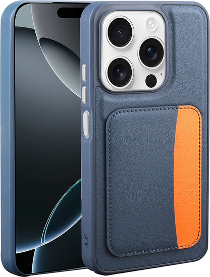 Rengareng iPhone 15 Kılıf Kartlıklı Zore X-Kart Silikon Kapak - Turuncu